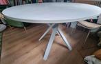 Ronde witte Ikea tafel, 120cm., Ophalen, Rond, Zo goed als nieuw, Metaal
