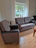 Bank met 2 losse stoelen, als nieuw, Ophalen, Zo goed als nieuw