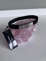 Heren armband leer mats meier, Ophalen of Verzenden, Nieuw, Zwart, Leer