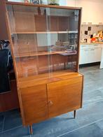 Vintage midcentury buffetkast met schuifdeurtjes jaren 50/60, Huis en Inrichting, Kasten | Buffetkasten, Ophalen, Gebruikt, 25 tot 50 cm