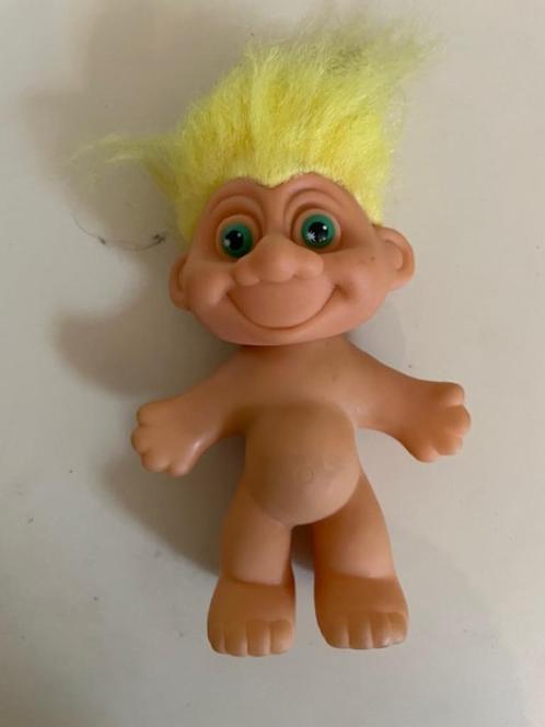 Vintage trol poppetje met gele haar. Trol pop jaren '80., Kinderen en Baby's, Speelgoed | Overig, Gebruikt, Jongen of Meisje, Ophalen