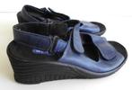 Blauwe Wolky sandalen met sleehak maat 37, Wolky, Blauw, Zo goed als nieuw, Sandalen of Muiltjes