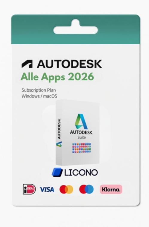 Autodesk Alle Apps 2026 - Officiële Licentie, Computers en Software, Ontwerp- en Bewerkingssoftware, Nieuw, MacOS, Windows, Ophalen
