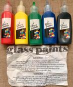 Glass paints, speciale verf om glas te verven en versieren, Hobby en Vrije tijd, Schilderen, Ophalen of Verzenden, Zo goed als nieuw
