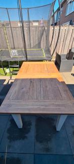 Mooie teakhouten eettafel 100×180, Ophalen, Gebruikt, Teakhout, 50 tot 100 cm