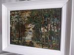 Oud schilderij - Boslandschap - Gesigneerd, Antiek en Kunst, Ophalen of Verzenden