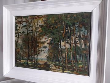 Oud schilderij - Boslandschap - Gesigneerd beschikbaar voor biedingen