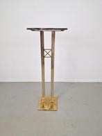 Regerncy Fratelli Orsenigo zuil Messing chrome side table 70, Huis en Inrichting, Woonaccessoires | Zuilen en Pilaren, N, Ophalen of Verzenden