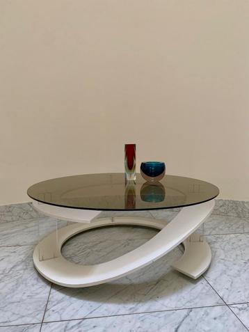 Vintage jaren 70 space age salontafel beschikbaar voor biedingen