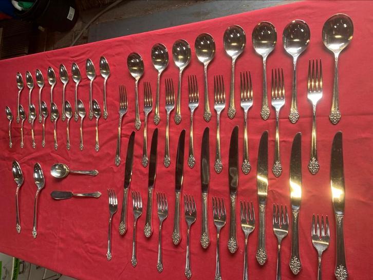 1881 ROGERS verzilverd bestek cassette, Antiek en Kunst, Antiek | Goud en Zilver, Ophalen of Verzenden