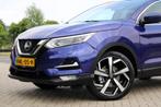 Nissan Qashqai 1.3 DIG-T N-Connecta l Pano l Clima l Navi, Gebruikt, Euro 6, Blauw, Leder en Stof