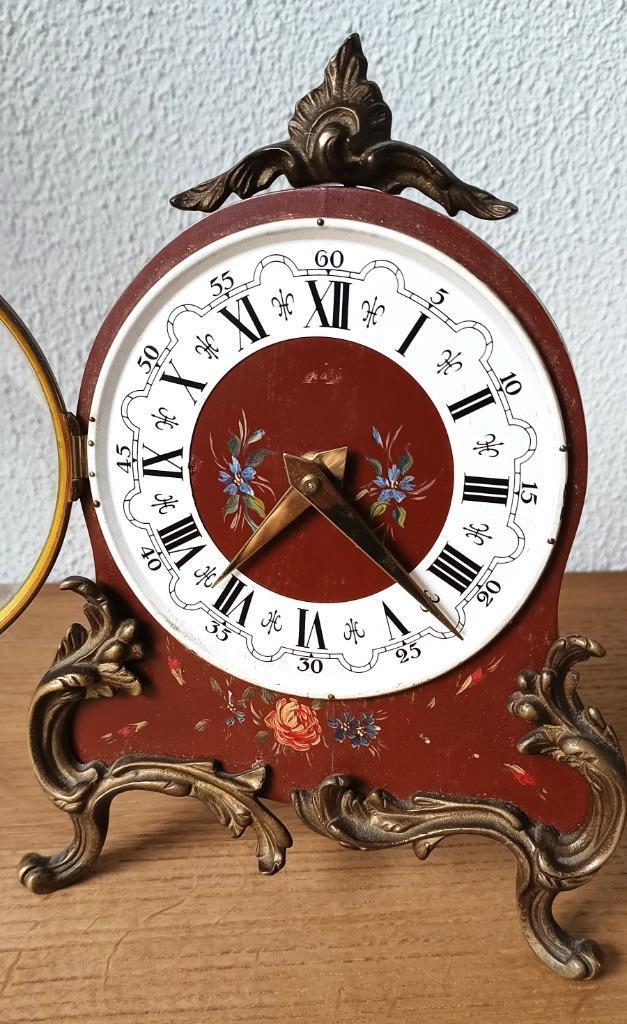 schitterende oude tafelklok met 8 daags uurwerk - Orfac ?, Antiek en Kunst, Antiek | Klokken, Ophalen of Verzenden