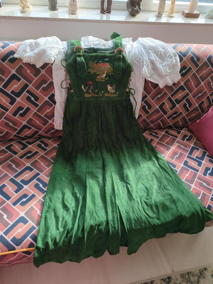 Mooie Dirndl Jurk, Kleding | Dames, Jurken, Zo goed als nieuw, Maat 38/40 (M), Groen, Knielengte, Ophalen of Verzenden