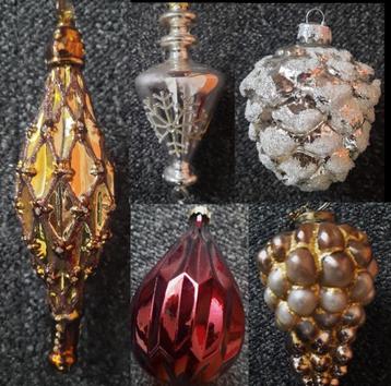 10 x grote kerstornamenten / versiering van dik glas beschikbaar voor biedingen