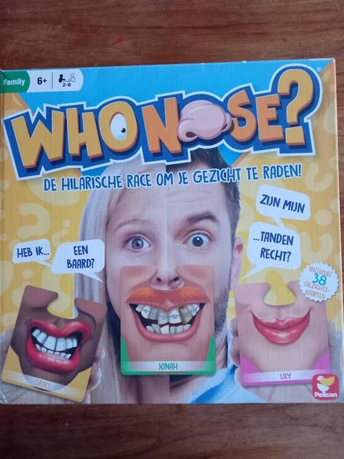 Who nose? Grappig 6+ spel., Hobby en Vrije tijd, Gezelschapsspellen | Overige, Zo goed als nieuw, Ophalen of Verzenden