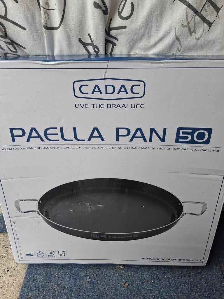 Paella pan 47cm voor skottelbraai - Zo goed als nieuw!, Caravans en Kamperen, Caravan accessoires, Zo goed als nieuw, Ophalen of Verzenden