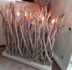 Unieke vloer/tafel lamp gemaakt van Teak hout wortels, Huis en Inrichting, Ophalen, Hout