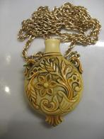 Snuif Flesje Snuffbottle Floral Motief  Vintage ( Nr, 1 ), Antiek en Kunst, Ophalen of Verzenden