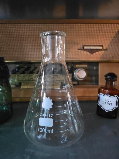 Prachtige vintage Approx 1000 ML Erlenmeyer €9.50, Antiek en Kunst, Antiek | Glas en Kristal, Ophalen of Verzenden