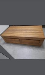 Salontafel eikenhout boomstam Salontafel massief eiken, Huis en Inrichting, Ophalen, 100 tot 150 cm, Eikenhout, 50 tot 100 cm