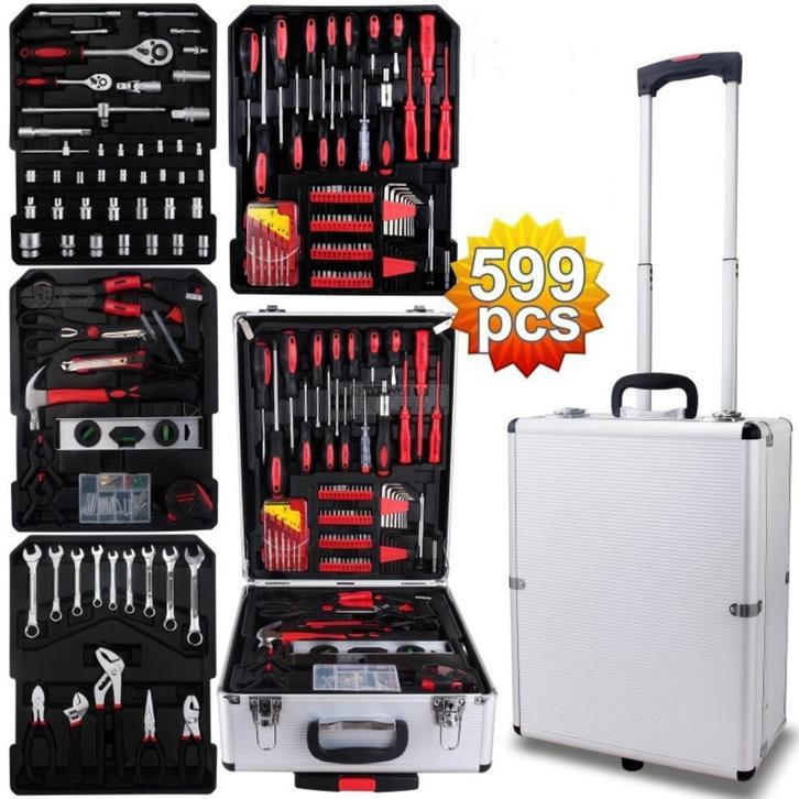 599-delige gereedschapskoffer | GEREEDSCHAPSKIST | Trolley, Motoren, Accessoires | Onderhoudsmiddelen, Ophalen of Verzenden