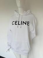 ORIGINELE CELINE LOGO HOODIE TRUI HEREN L WIT ZWART NP €790, Maat 52/54 (L), Wit, Nieuw, Ophalen of Verzenden