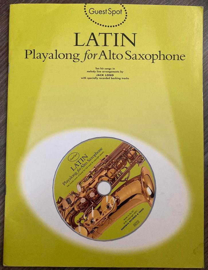 LATIN Playalong for Alto Saxophone + CD - Jack Long, Muziek en Instrumenten, Bladmuziek, Zo goed als nieuw, Ophalen of Verzenden