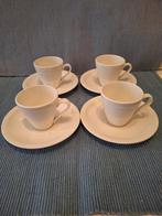 Royal Sphinx - 4 witte aardewerk espresso kop en schotels, Antiek en Kunst, Antiek | Servies los, Ophalen of Verzenden