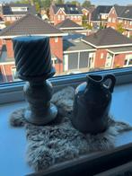 Een kandelaar met kaars en een vaasje, Huis en Inrichting, Woonaccessoires | Kandelaars en Kaarsen, Ophalen, Gebruikt, Overige materialen