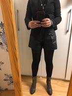 Vintage leren damesshort, Ophalen of Verzenden, Gedragen, Maat 38/40 (M), Zwart