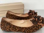 Ballerina’s van Dune - leer - leopardprint - mt 38, Overige kleuren, Zo goed als nieuw, Dune, Ballerina's
