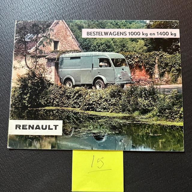 RENAULT Bestelwagens 1000 & 1400 kg - 1959 (#15), Boeken, Auto's | Folders en Tijdschriften, Gelezen, Renault, Verzenden