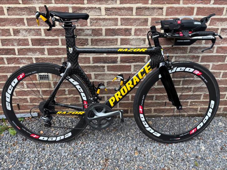 Prorace full aero triathlonfiets te koop, Fietsen en Brommers, Fietsen | Racefietsen, Gebruikt, Overige merken, Meer dan 20 versnellingen
