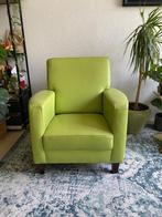 Stoel, leer, kleur lime groen, Huis en Inrichting, Fauteuils, Ophalen, Gebruikt, 75 tot 100 cm, Leer