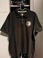 (XL) Feyenoord Rotterdam Voetbal Zwarte Katoenen Polo, Maat XL, Ophalen of Verzenden, Gebruikt, Shirt