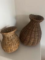 2 rotan vazen van Aura Peeperkorn, Ophalen, Mand, Rond, Zo goed als nieuw