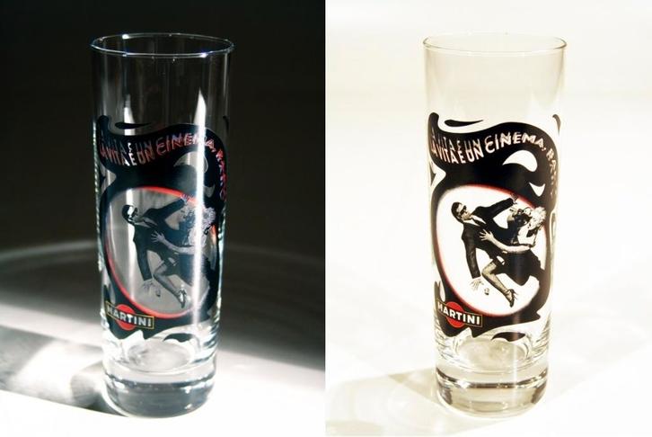 Martini glazen 2 x 3 stuks Martini Cinema Edition., Verzamelen, Merken en Reclamevoorwerpen, Zo goed als nieuw, Gebruiksvoorwerp