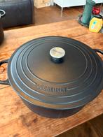 Le creuset pan, Huis en Inrichting, Keuken | Potten en Pannen, Ophalen, Zo goed als nieuw, Gietijzer, Koekenpan of Braadpan