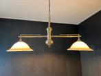 Klassieke dubbele chrome hanglamp, Huis en Inrichting, Lampen | Hanglampen, Ophalen, Gebruikt, Metaal, Minder dan 50 cm