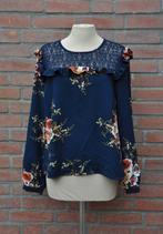 blouse m, top m, shirt m, tuniek m, top met kant 38, Maat 38/40 (M), Exquiss, Blauw, Ophalen of Verzenden