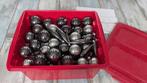 Heel veel kerstballen en pegels inclusief opbergdoos, Ophalen, Gebruikt