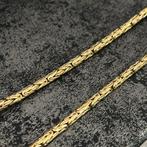14 karaat gouden koningsketting rond schakel italy, Sieraden, Tassen en Uiterlijk, Kettingen, Ophalen of Verzenden, Zo goed als nieuw