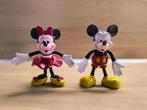 Originele Disney Mickey en Minnie plastic pop figuren, Ophalen of Verzenden, Mickey Mouse, Gebruikt, Beeldje of Figuurtje