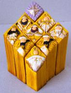 Miniatuur kerstzuilen Heilige Familie, Ophalen of Verzenden