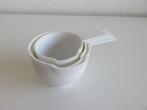 3 maatbekers, maatlepels maatschepjes 1/2 1/3 en 1/4 cups, Ophalen of Verzenden, Zo goed als nieuw