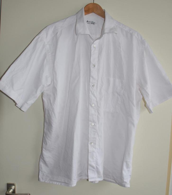Otto Hoffmann wit overhemd + korte mouwen Meddens mt 56, Kleding | Heren, Overhemden, Gedragen, Wit, Ophalen of Verzenden