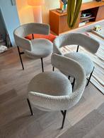 Witte bouclé stoelen karwei, Ophalen of Verzenden, Zo goed als nieuw, Wit, Vijf, Zes of meer stoelen