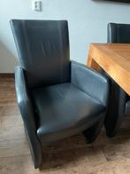 Eetkamerstoelen eettafelstoelen 6 Zwart leder verstelbaar, Ophalen, Gebruikt, 6 tot 8 stoelen