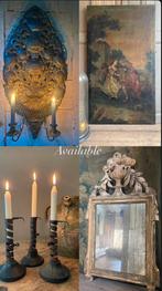 Frans antiek, spiegel, kandelaar, Antiek en Kunst, Ophalen of Verzenden