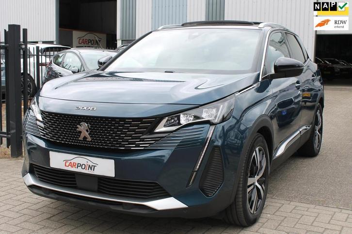 Peugeot 3008 1.6 HYbrid 225 GT Pano Massage Leer 360, Auto's, Peugeot, Bedrijf, Te koop, 360° camera, ABS, Achteruitrijcamera